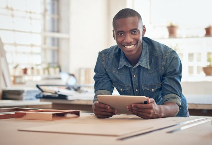 Digital wellness in the tech world - man with tablet