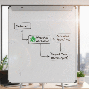 WhatsApp to customer flowchart